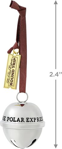 Hallmark Keepsake Christmas Ornament 2024, The Polar Express 20th Anniversary Santa's Sleigh Bell 2024, Metal, Christmas Movie Gifts in Saudi Arabia