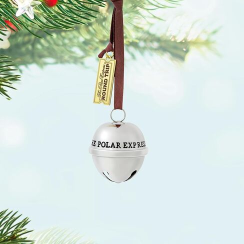 Hallmark Keepsake Christmas Ornament 2024, The Polar Express 20th Anniversary Santa's Sleigh Bell 2024, Metal, Christmas Movie Gifts in Saudi Arabia