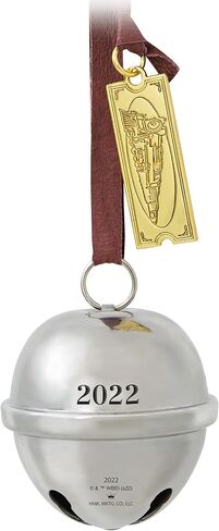 Hallmark Keepsake Christmas Ornament 2024, The Polar Express 20th Anniversary Santa's Sleigh Bell 2024, Metal, Christmas Movie Gifts in Saudi Arabia
