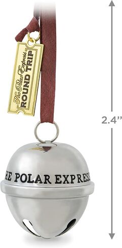 Hallmark Keepsake Christmas Ornament 2024, The Polar Express 20th Anniversary Santa's Sleigh Bell 2024, Metal, Christmas Movie Gifts in Saudi Arabia