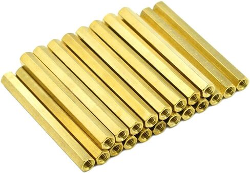 20Pcs M3x40 Female Thread Hexagonal Hex Brass Pillar Standoff Spacer in Saudi Arabia