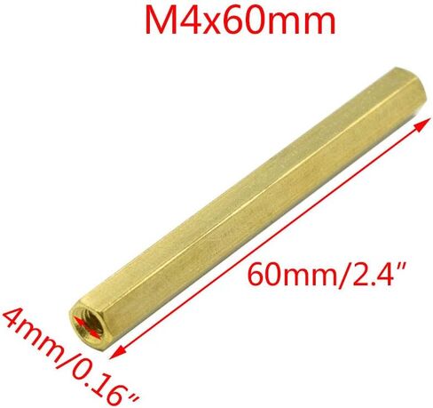 20Pcs M3x40 Female Thread Hexagonal Hex Brass Pillar Standoff Spacer in Saudi Arabia