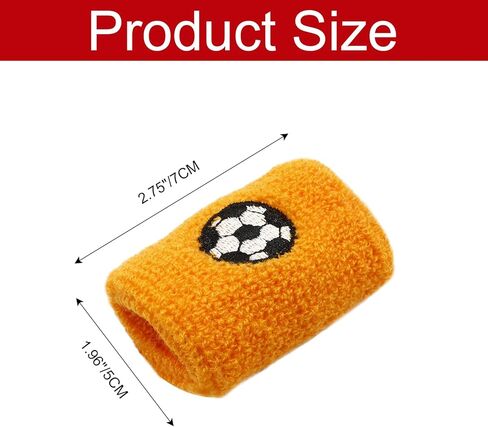 Hitefu 24PCS Sports Wristbands for Kids,Colorful Kids Athletic Wristbands with Football Designs, Wrist Sweatbands for Kids, Students, Sports, Soccer, Birthday Party Favors Supplies in Kuwait