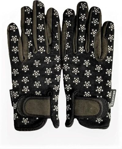 قفازات الفروسية الشبابية بتصميم نجمة للفتيات والأولاد، قفازات الأطفال لجميع الأحوال الجوية، قفازات رياضية خارجية لركوب الخيل in Kuwait