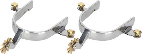 Horse Spurs Equestrian Boot Spurs, 1Pair American Type Unisex Equestrian Spurs Gear Stainless Steel, 3.5x5.5x0.8in Universal Horse Training Boots Spur Cowboy Spurs with Roller Ball in Saudi Arabia