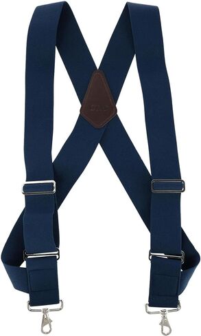 CTM® Men's Elastic Side Clip Metal Swivel Hook Trucker Suspenders in Saudi Arabia