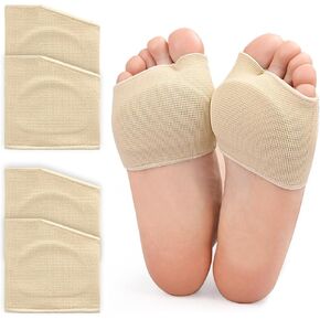 Metatarsal Pads for Men and Women-4 Pieces-Help Metatarsalgia, Mortons, Neuroma, Calluses Blisters, Diabetic Feet (Black)