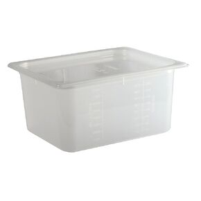 San Jamar Modpans 1/2 Size Food Pan and Lid for Kitchens and Restaurants, Plastic, 9 Quarts, White