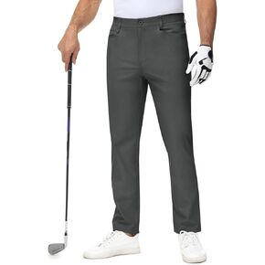 TBMPOY Men's Golf Pants Stretch Slim Fit with 5 Pockets Lightweight Work Dress Pants Quick Dry Casual Straight Trousers