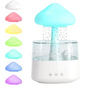 Cloud Humidifier Water Drip, Sleep Aid Aromatherapy Machine Humidifier,Mushroom Humidifier with 7 Changing Colors Night Lights, Essential Oil Diffuser for Bedroom Home Office