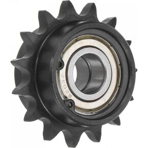 uxcell #40 Chain Idler Sprocket, 17mm Bore 1/2" Pitch 15 Tooth Tensioner, Black Oxide Finished C45 Carbon Steel with Insert Double Bearing for ISO 08A Chains in Kuwait
