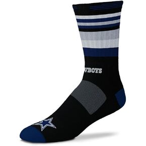FBF - NFL Offically Licensed Black Rave Team Color Unisex Dress Socks Men's Size Large 10-13 - Dallas Cowboys
