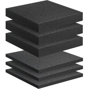 Pick Apart Foam Insert- 3 PCS and Foam Pads- 3 PCS Pluck Foam Pre Cubed Foam Insert Pre Separated Cube Sheet Foam with Bottom Use for Interlocking Cases Tool Box Board Storage Drawer Pad- 16in*12in