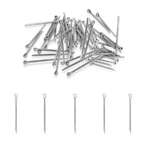 M2 x 40mm R Clips Cotter Pin Key Fastner Fitting, 304 Stainless Steel, Bright Finish, 50 PCS