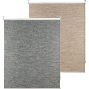 Roller Window Shades,100% Blackout UV Protection Roller Blinds,Window Blind with Thermal Insulated,Window Shade for Home Office Living Room,Easy to Install(Light Coffee, 39" W x 72" H)