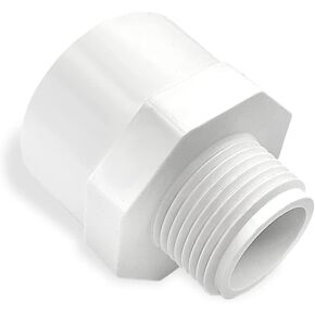 PVC Male Adapter Pipe Fitting - SCH 40 PVC Fittings 3/4 Inch MNPT x 1 Inch Slip Socket PVC Connectors - PVC Pipe Connectors for Plumbing Water Line – Male Adapter Fitting