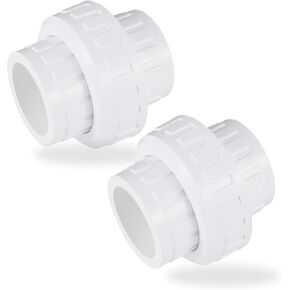 تركيب أنابيب توصيل PVC مقاس 1-1/2 بوصة (مقبس × مقبس) جدول اقتران محول PVC منزلق PVC مقاس 1.5 بوصة 40، حلقة دائرية EPDM، أبيض قطعتان...