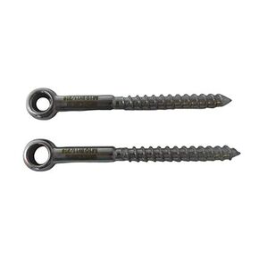 US STAINLESS 2 Pieces Stainless Steel 316 M10 Lag Screw Eye Bolt Forged 10mm x 100mm Marine Grade