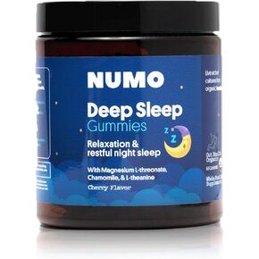 Numo Deep Sleep Gummies - Natural Sleep Aid with Magnesium, L-Theanine, Apigenin (Chamomile Extract), Taurine, VIT B6, Kombucha Culture - Non-Melatonin, Organic Ingredients - 60 Count
