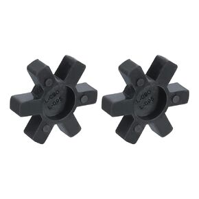 uxcell 2pcs L090/L095 Jaw Coupling Insert, Flexible Solid Type NBR Rubber Jaw Coupling Center Inserts for L Jaw Coupling L-Jaw Coupler Set, Black