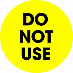 Tape Logic 2' Circle Label, Do Not Use', Fluorescent Yellow, Roll of 500 Stickers, for Inventory Control and Warehouse Organization