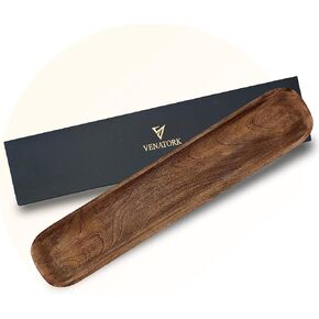Wooden Dough Bowl - 30'' x 6'' x 3'' - Hand Carved Solid Wood Decorative Tray, Rustic Farmhouse Style, 5.0 oz Capacity - Gift Box Included