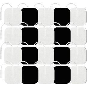 TENS Unit Replacement Pads, 20 Pcs Multiple Size Self-Adhesive Electrode Pads Reusable TENS Pads Set Compatible with TENS EMS Machine with 2.0 mm Pin Connector