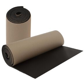 Neoprene Sheet Adhesive Foam Rubber 2 Pack Foam Rubber Padding Foam Padding with Backing Neoprene Rubber Sheet Ideal for DIY Projects, Gaskets (1/8" Thick × 12" Wide × 54" Long)