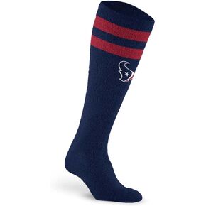 For Bare Feet NFL HOUSTON TEXANS Cozy Feather Compression Varsity Stripe Team Color Large/Extra Large