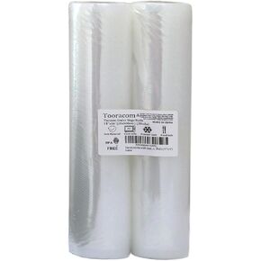 Vacuum Sealer Bags Rolls, for Food Saver Seal a Meal, Weston, Commercial Grade, BPA Free, Heavy Duty, Great for vac storage, Meal Prep or Sous Vide, 2Rolls (11''x16')