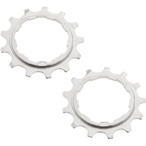 Create idea 2PCS Steel Bicycle Cassette Cog Single Speed Freewheel Compatible with Shimano HG Series for Mountain and Road Bikes, Silver