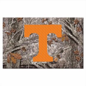 FANMATS 19233 Tennessee Volunteers Rubber Scraper Door Mat, Camo Color 19" x 30"