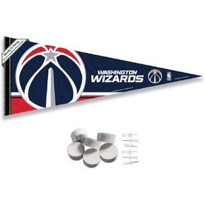 Washington Wizards Pennant Flag and Wall Tack Pads Mounts