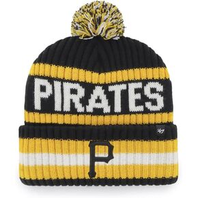 '47 MLB Unisex-Adult Primary Logo Bering Cuffed Knit Pom Beanie Hat