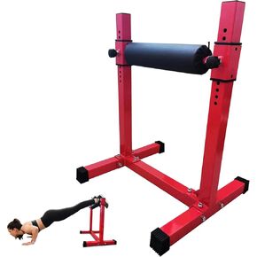 Bulgarian Split Squat Stand,Single Leg Squat Stand,11 Adjustable Roller Heights & Comfortable Padding for Squats,Stretching,Hip Thrusters,Triceps Exercises