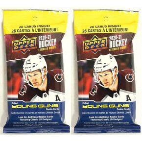 (2 Packs) 2020/21 Upper Deck NHL Hockey Extended Series - 26 Cards Per Pack - 52 Cards Total - Look for Young Guns!