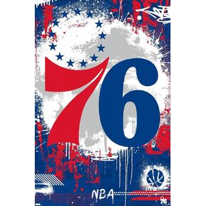 Trends International NBA Philadelphia 76ers - Maximalist Logo 23 Wall Poster