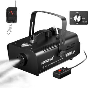 1000W Fog Machine with Timer, Wireless Remote, and Manual Control - Ideal for Halloween, Parties, Stage Performances, Concerts, and Clubs