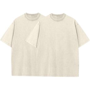 T-Shirts Pack:Unisex Cotton Crew T Shirts Bulk Short Sleeve Heavyweight Vintage Tees Mix Colors Clothes Basic Tops