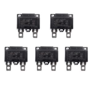ZOOKOTO 5Pcs 125/250V AC 32V DC Thermal Circuit Breaker 6amp AUTO Reset Overload Protector Switch Automatic Reset Relay Fuse 6A