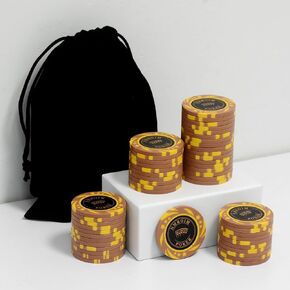 13.5 Grams Clay Poker Chips Blank Chips Casino Poker Chips 40mm Large Chips Pack of 50 Pieces