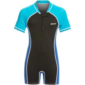 Sporti Kids Full Wetsuits Boys Girls - Neoprene Thermal Swimsuits for Swim Practice - Short Sleeve Thermal Swimsuit