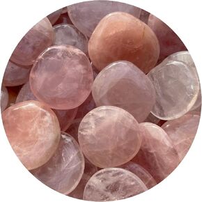 WHOLESALE Rose Quartz Smooth Stones, Worry Stone, Rose Quartz Palm Stone, Smooth Rose Quartz Gemstone, Pocket Stone (2 Stones)