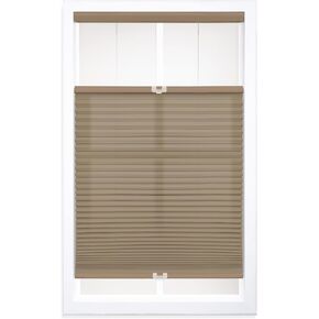 DEZ FURNISHINGS Cordless 1.5" Light Filtering Top Down Bottom Up Cellular Shade, 29" W x 84" H, Latte