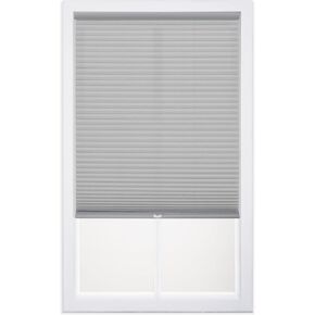 DEZ FURNISHINGS QCLG214480 Cordless Light Filtering Cellular Shade, 21.5"W x 48"H, Gray Cloud