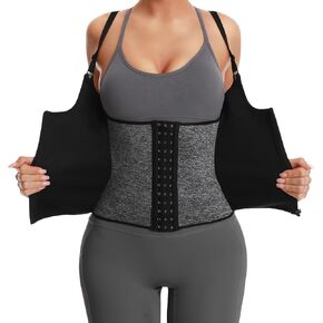 JBT Waist Trainer for Women Body Shaper for Slimming with Zipper,Adjustable Compression Corset Tummy Control