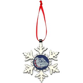 Gonzaga Bulldogs Snowflake Metal Christmas Ornament