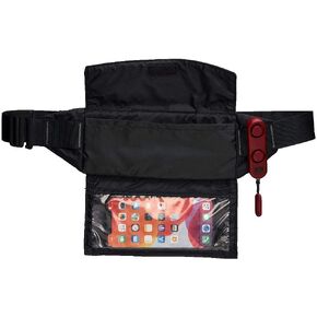 حزام خصر للجري من ناثان مع حبل منبه شخصي متضمن. جيب شفاف يعمل باللمس. صفارة الإنذار SafeRun في حالة الطوارئ 120 ديسيبل. للجري، والاستيقاظ، والمشي لمسافات طويلة، وركوب الدراجات وأكثر من ذلك. in Kuwait