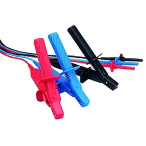 Megger 1002-534 - 3m (10ft) Test Lead, 10 kV Large Insulated Clip, Set of 3
