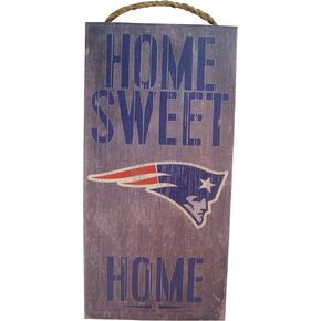 New England Patriots 6" x 12" Home Sweet Home Wood Sign